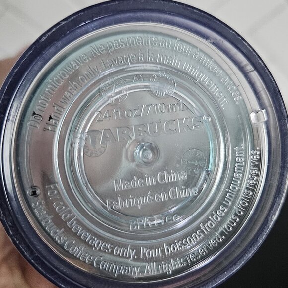 STARBUCKS Peony Flower 24 oz Venti Cold Cup Tumbler  NO STRAW - Picture 3 of 3